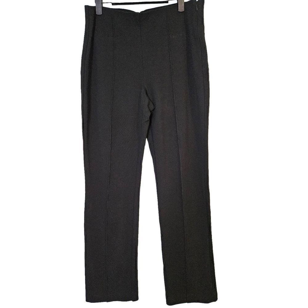 Chico's straight leg trousers, ankle length black pants. Size 1 (8).